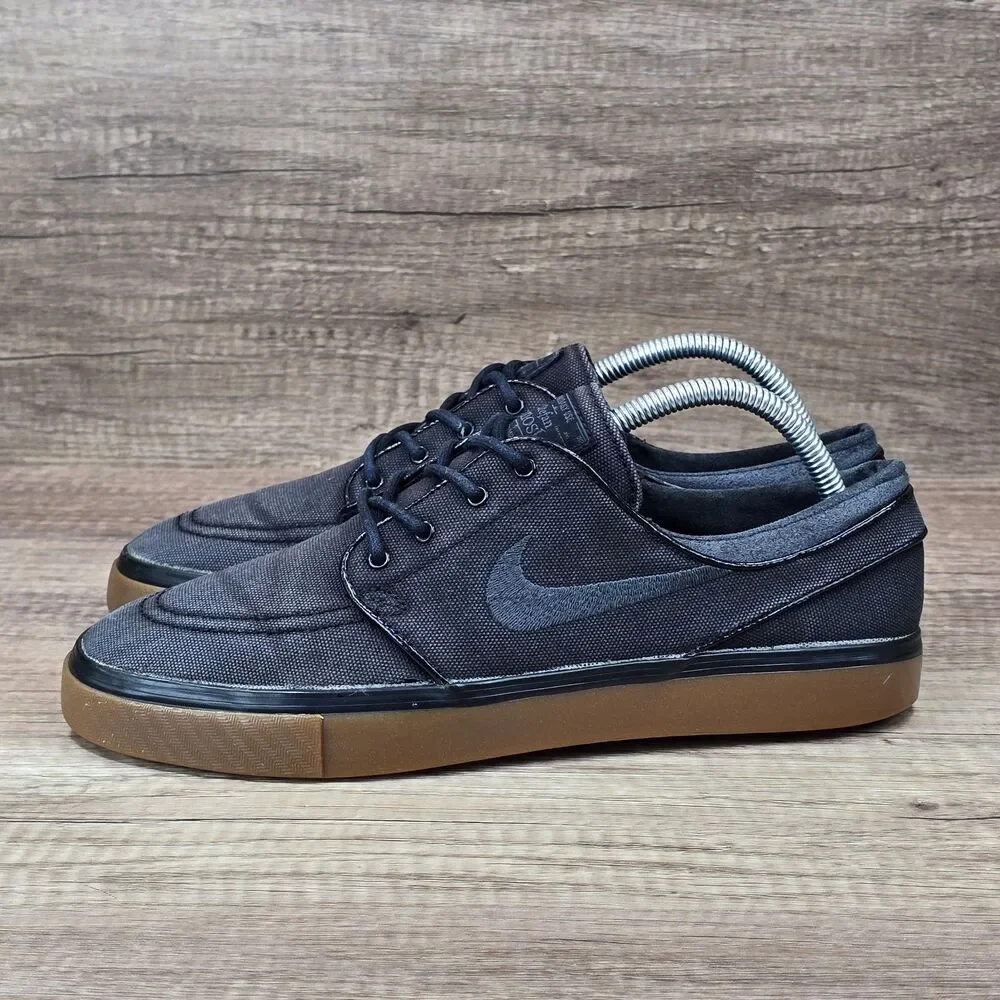 Nike SB Zoom Stefan Janoski Men’s Size 8.5 Black Canvas Gum Sneakers (333824-020 - Picture 3 of 9